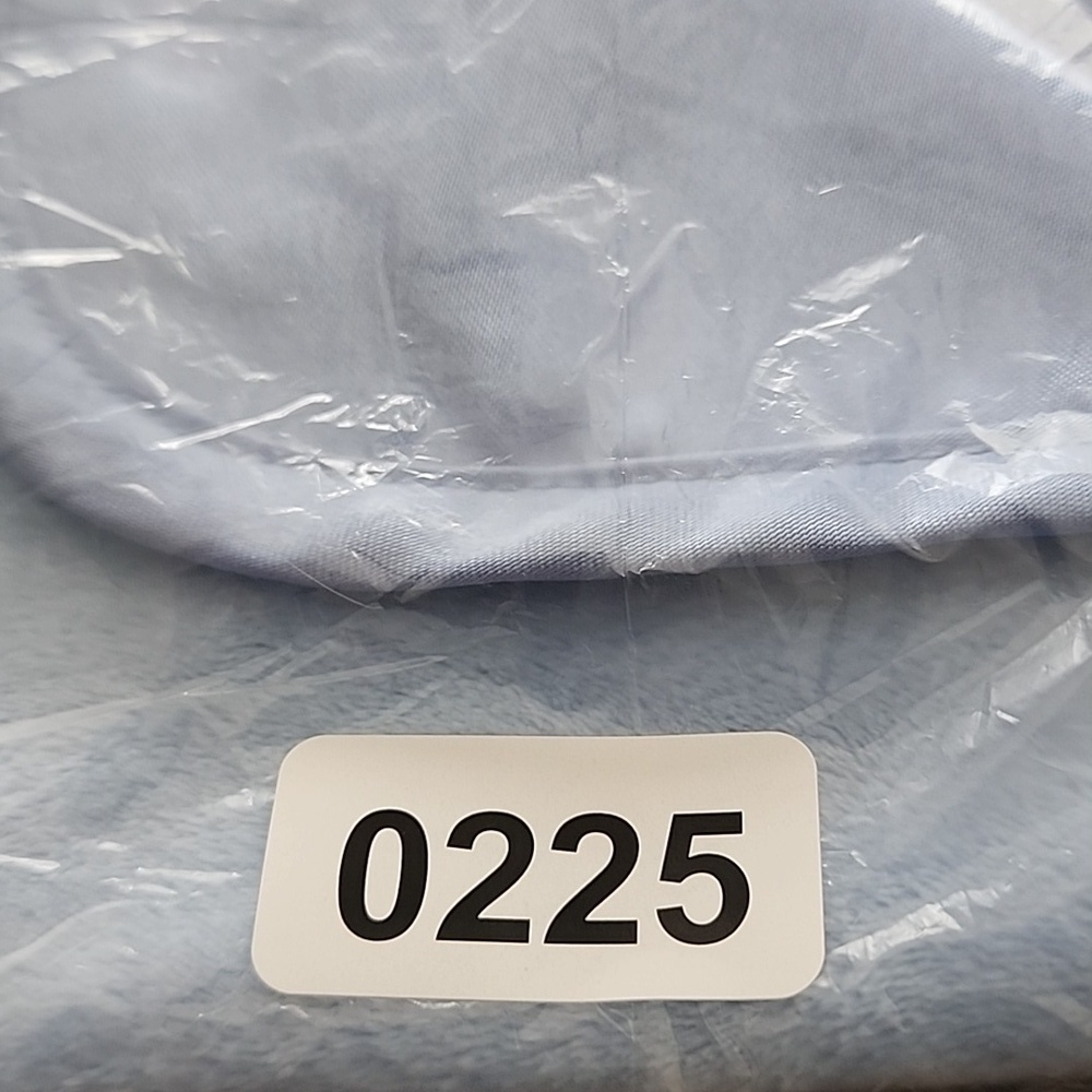 Carter's Plain  Solid blue plush lovey security blanket satin trim reverse - Picture 4 of 4